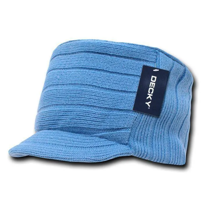 1 Dozen Beanies Knitted Flat Top Warm Ribbed Ski Gi Cap Wholesale Lots
