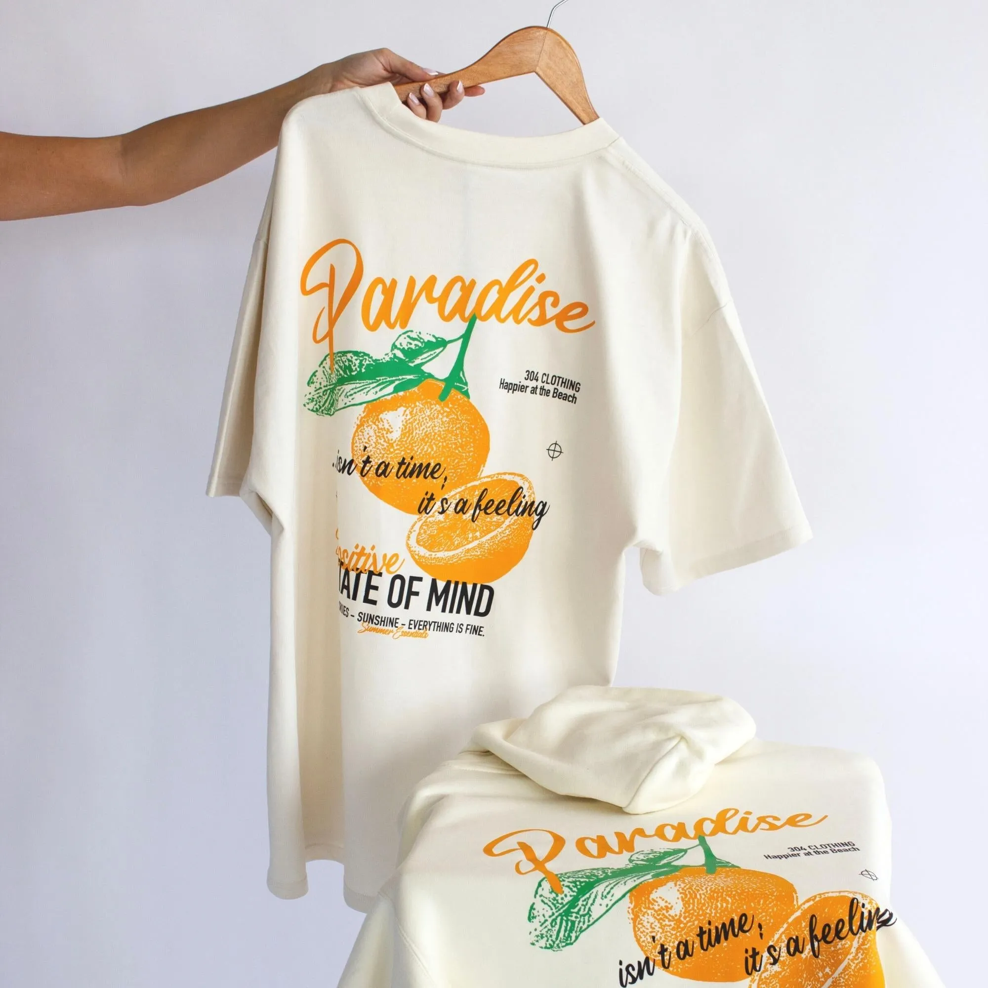 304 Mens Paradise T-Shirt Ecru