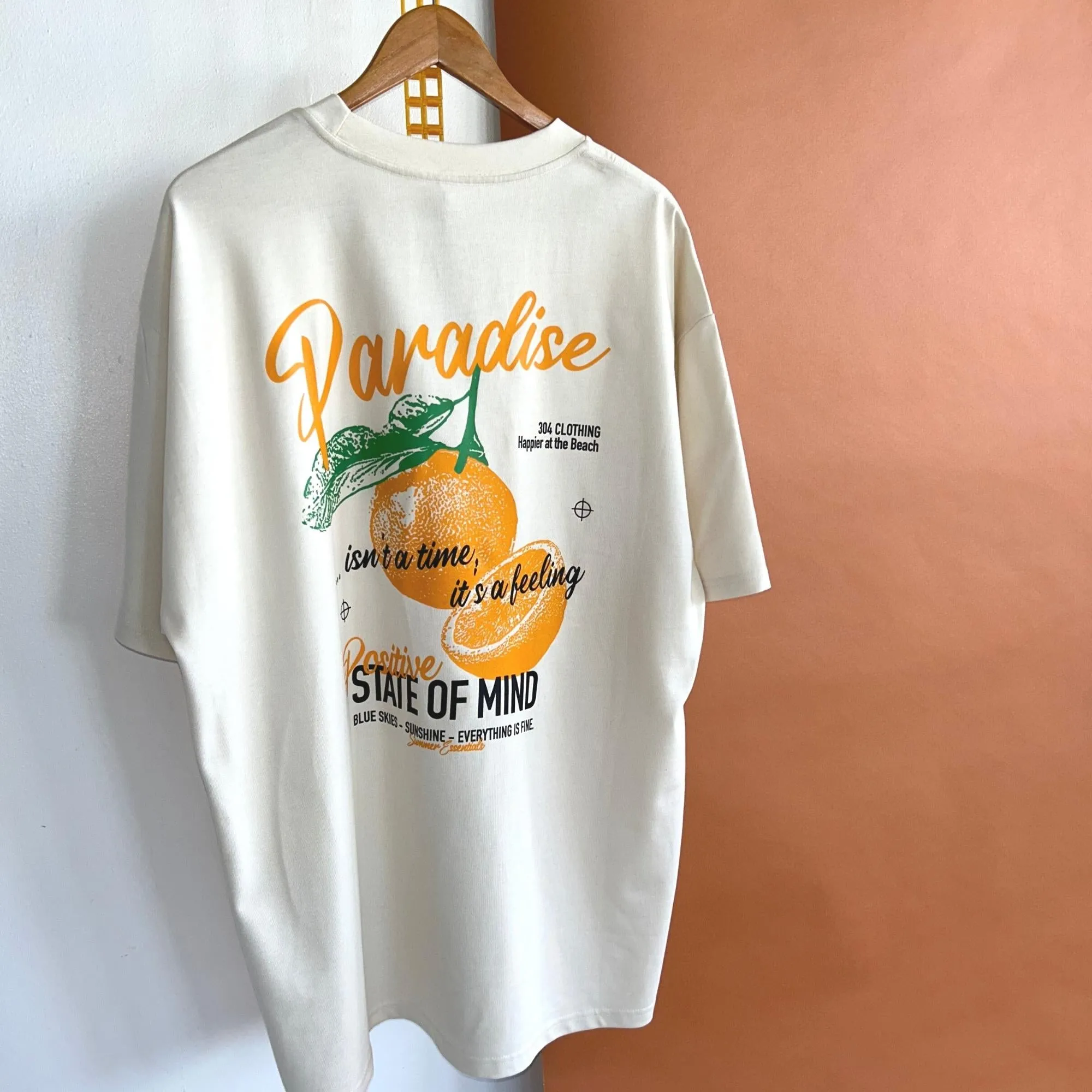 304 Mens Paradise T-Shirt Ecru