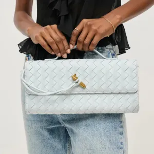 Ada Top Handle East West Clutch-Ice Blue