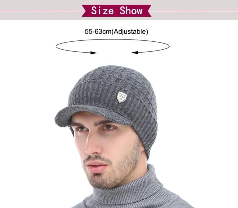 AETRUE Warm Wool Knitted Cap