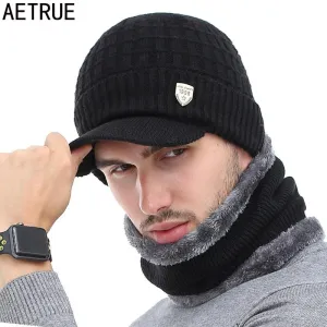 AETRUE Warm Wool Knitted Cap