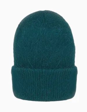 Angora Wool Beanie | Teal