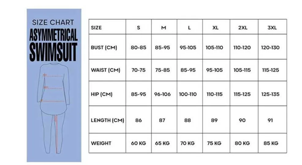 Asymmetrial Basic Swimsuit (Ab-6171) - Libra