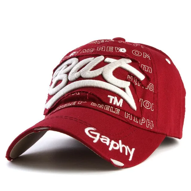 Bat Gaphy Distressed Baseball Cap (15 Colours)