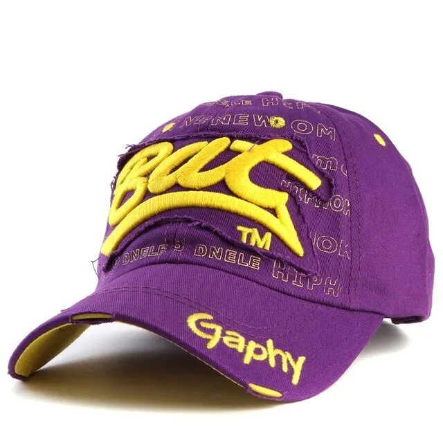 Bat Gaphy Distressed Baseball Cap (15 Colours)
