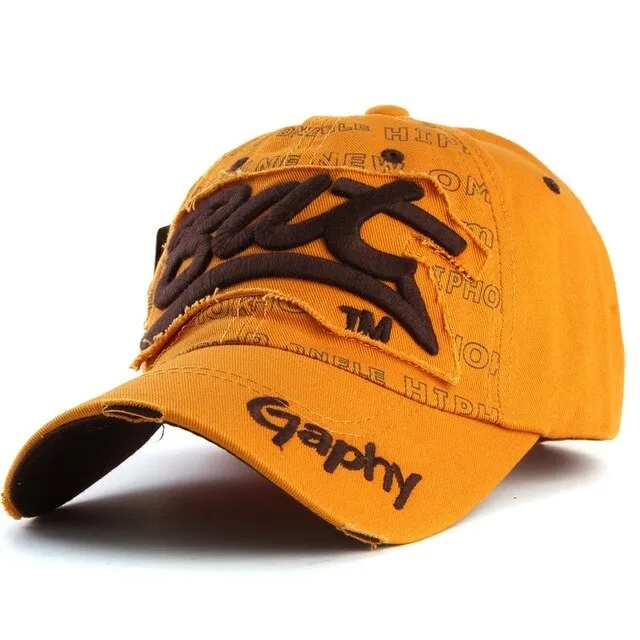 Bat Gaphy Distressed Baseball Cap (15 Colours)