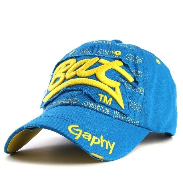 Bat Gaphy Distressed Baseball Cap (15 Colours)