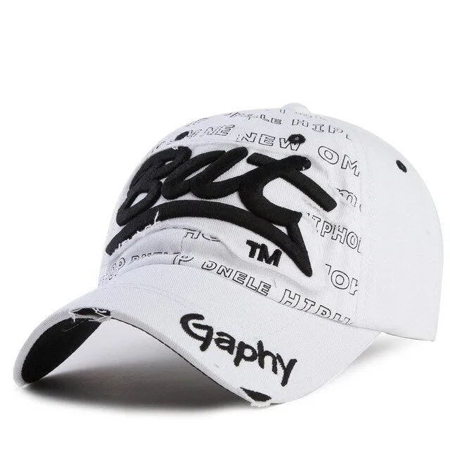 Bat Gaphy Distressed Baseball Cap (15 Colours)