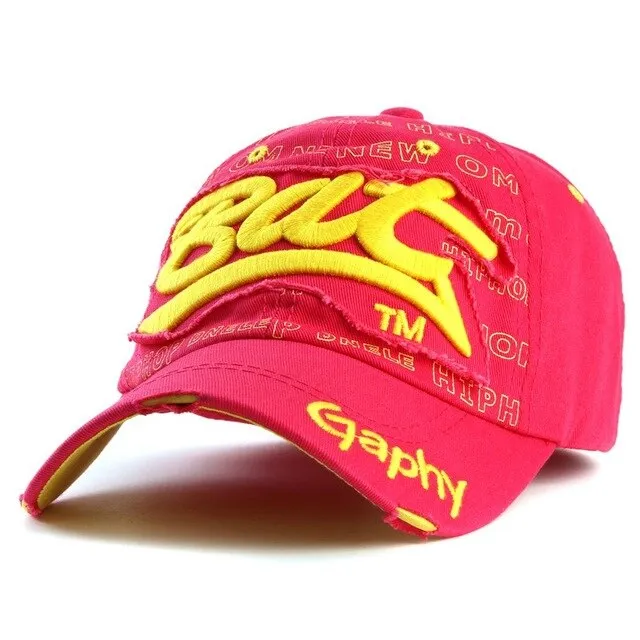 Bat Gaphy Distressed Baseball Cap (15 Colours)