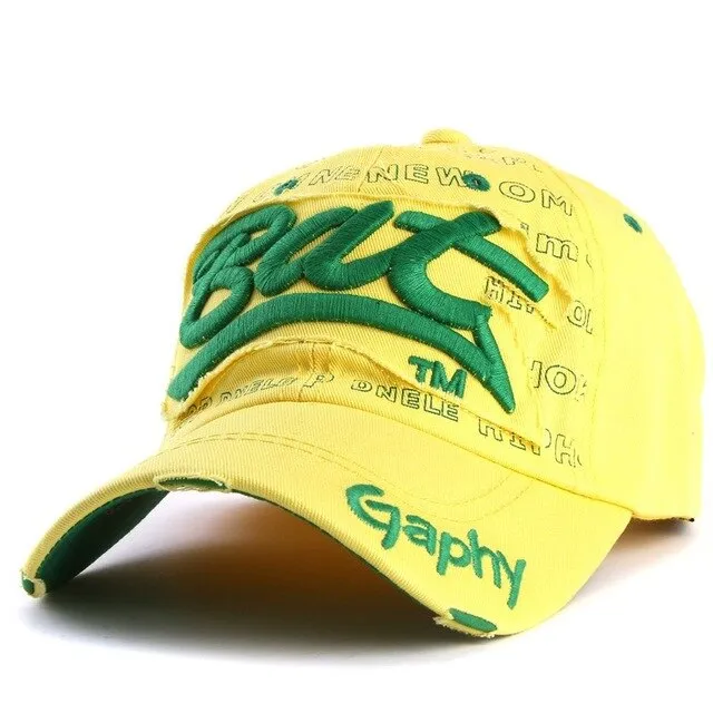 Bat Gaphy Distressed Baseball Cap (15 Colours)
