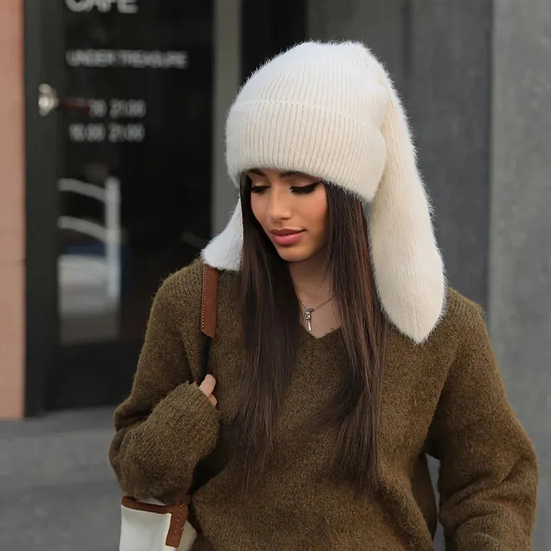 Cashmere Knitted Warm Versatile Ear Protection High-end Cute Gift Hat