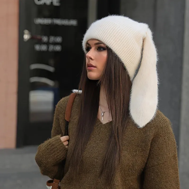 Cashmere Knitted Warm Versatile Ear Protection High-end Cute Gift Hat