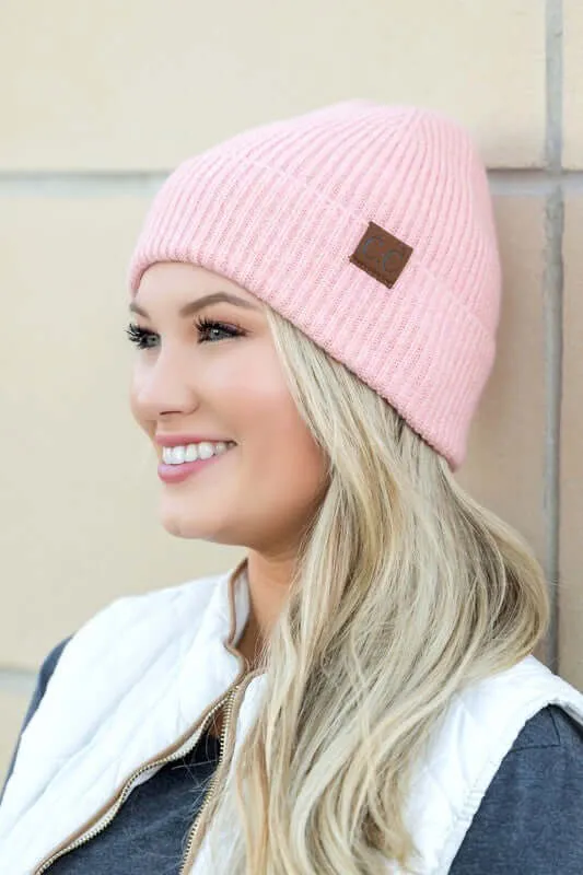 CC Fine Yarn Cuff Beanie Hat