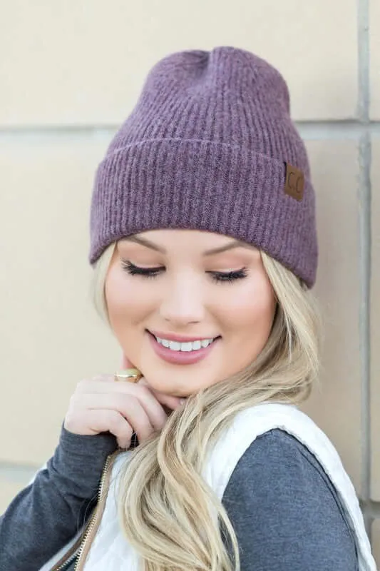 CC Fine Yarn Cuff Beanie Hat