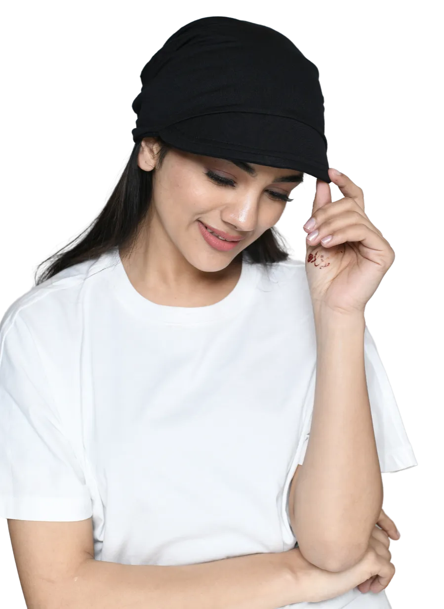 Designer Visor Short Tails Hats For Chemo Patients