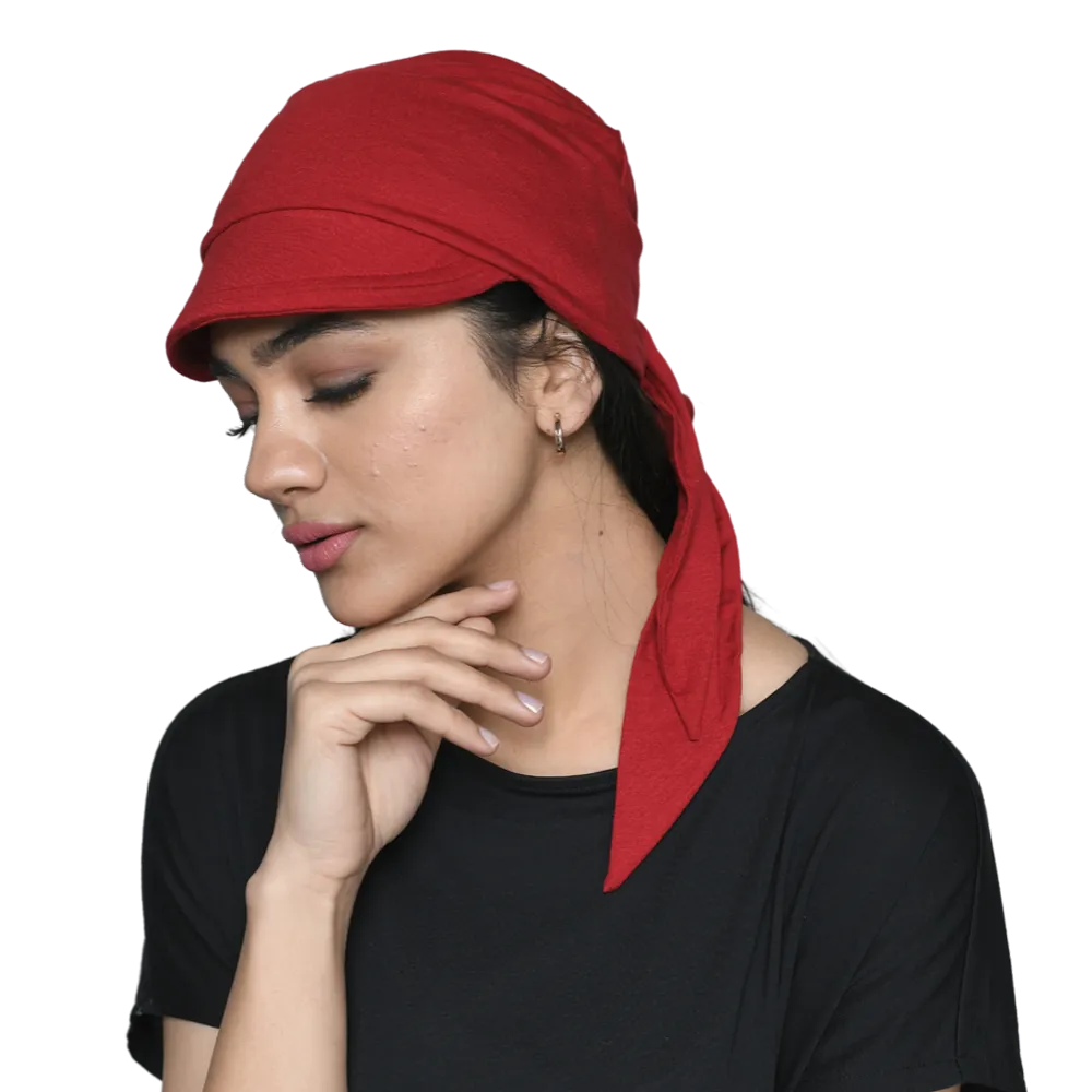 Designer Visor Short Tails Hats For Chemo Patients