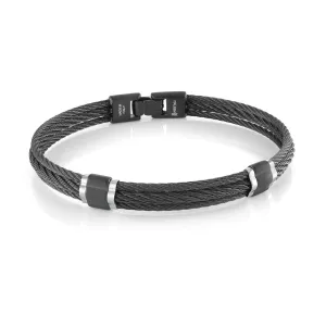 Double Black Cable Bangle