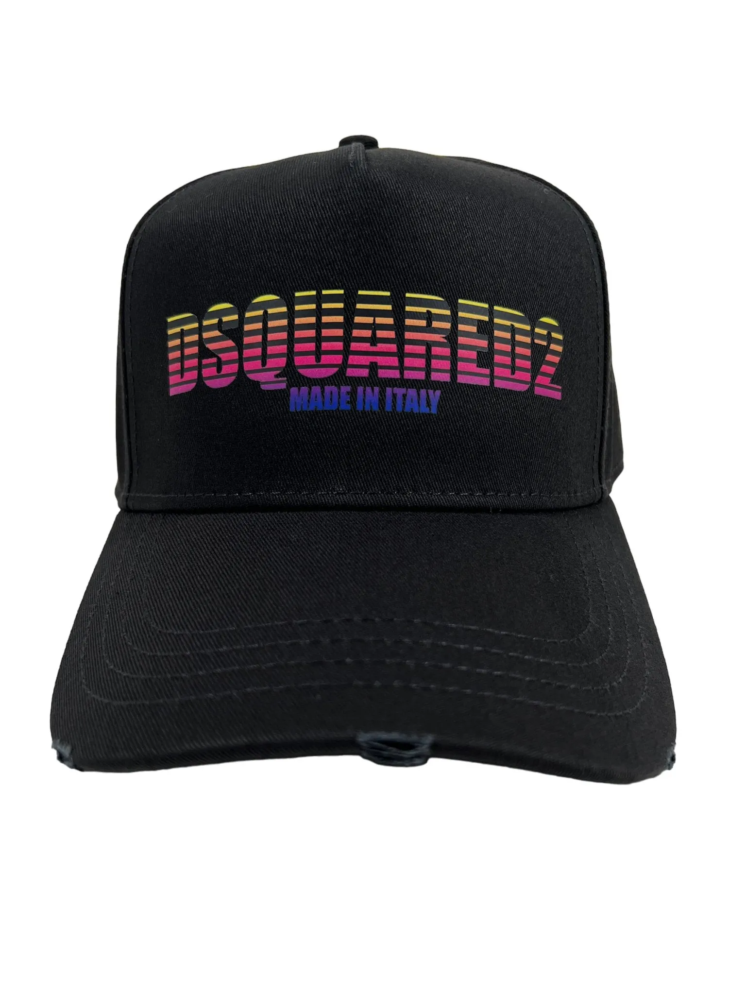 Dsquared2 BCM0806 D2 Logo Baseball Cap Gabardine - Nero O/S