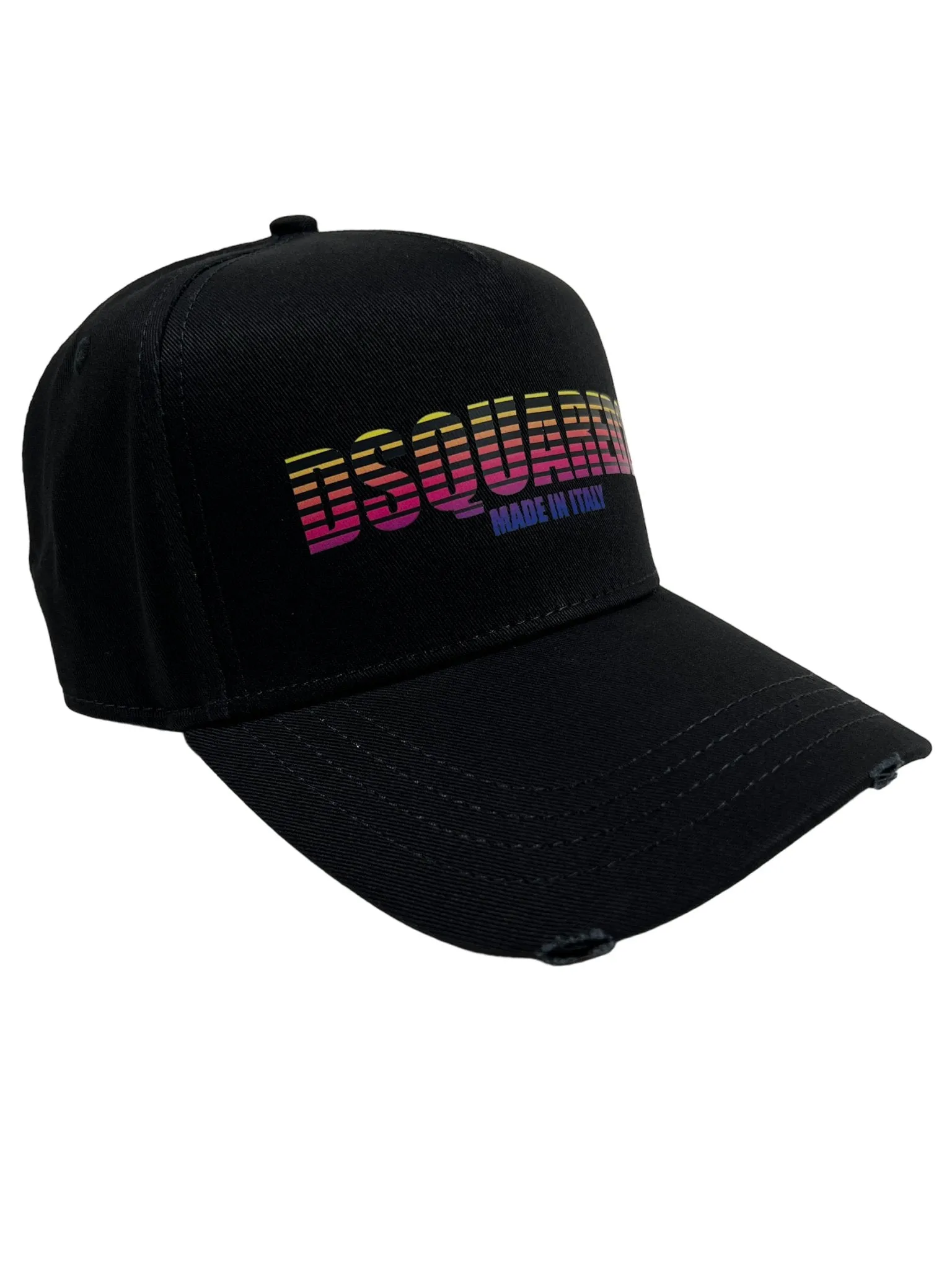 Dsquared2 BCM0806 D2 Logo Baseball Cap Gabardine - Nero O/S