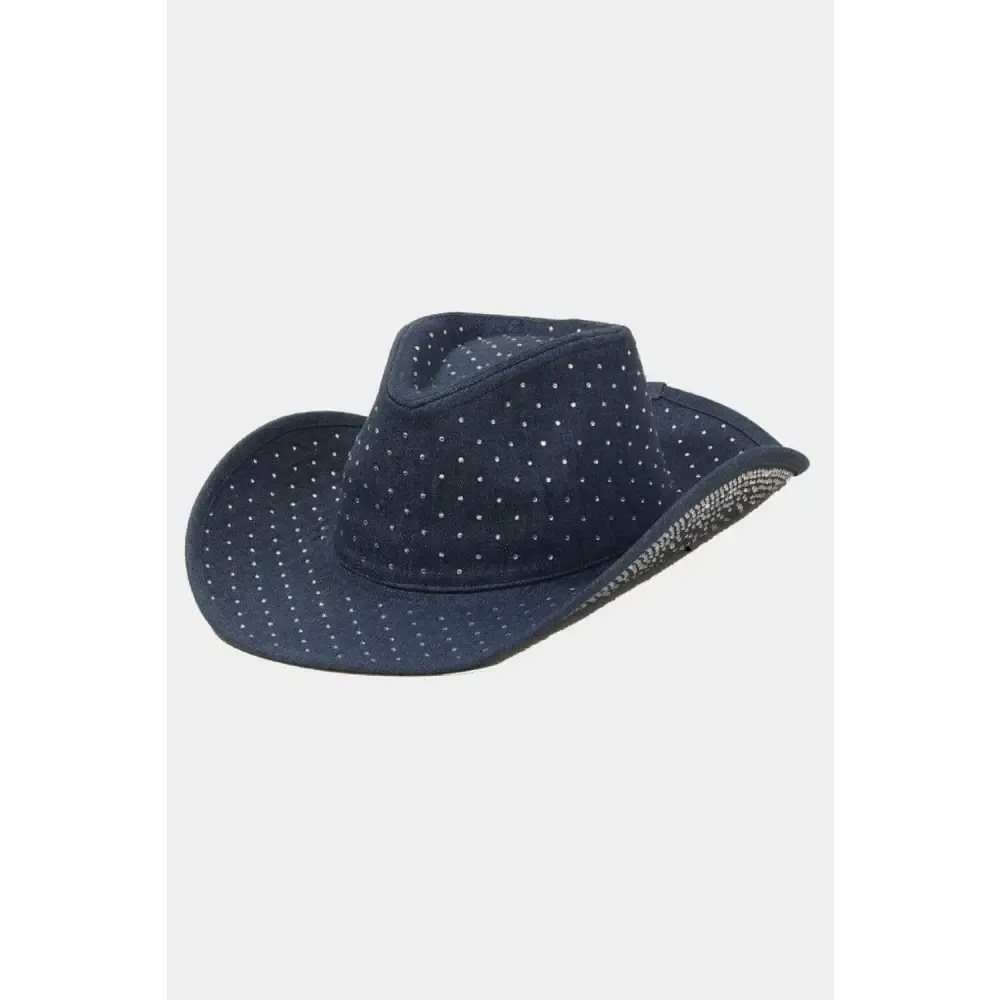 Fame Rhinestone Denim Hat Redefines Luxury Fashion for Women