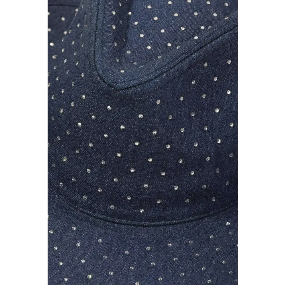 Fame Rhinestone Denim Hat Redefines Luxury Fashion for Women
