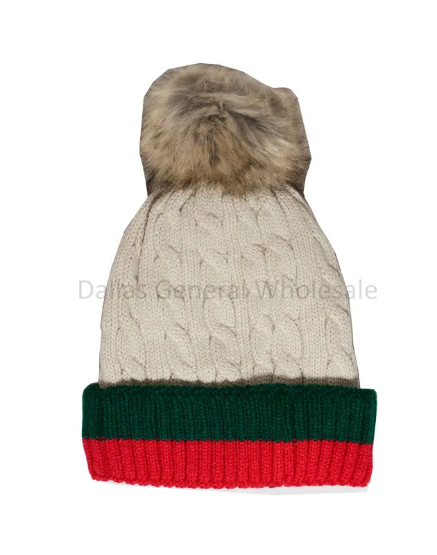Fashion Thermal Beanie with Pom Pom Ball Wholesale