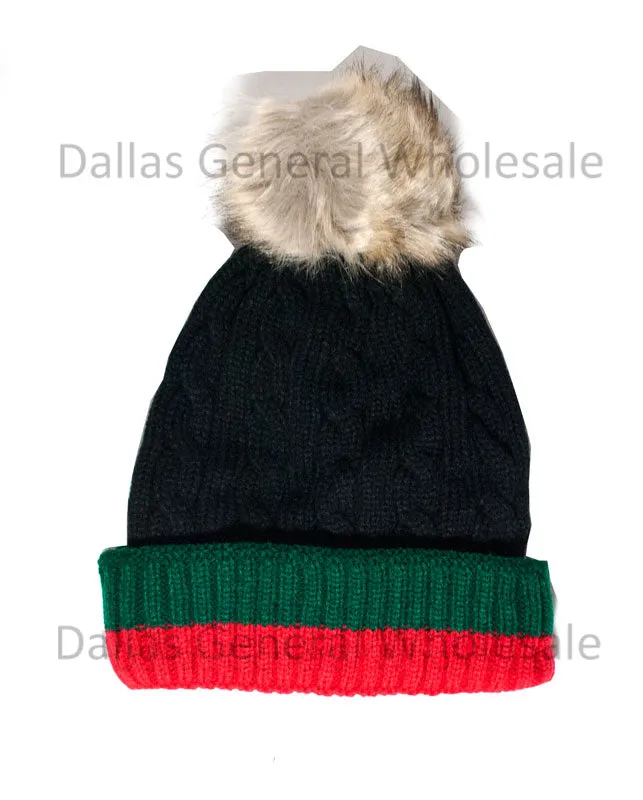 Fashion Thermal Beanie with Pom Pom Ball Wholesale
