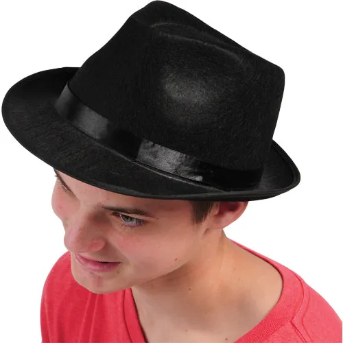 Felt Black Fedora Costume Hat