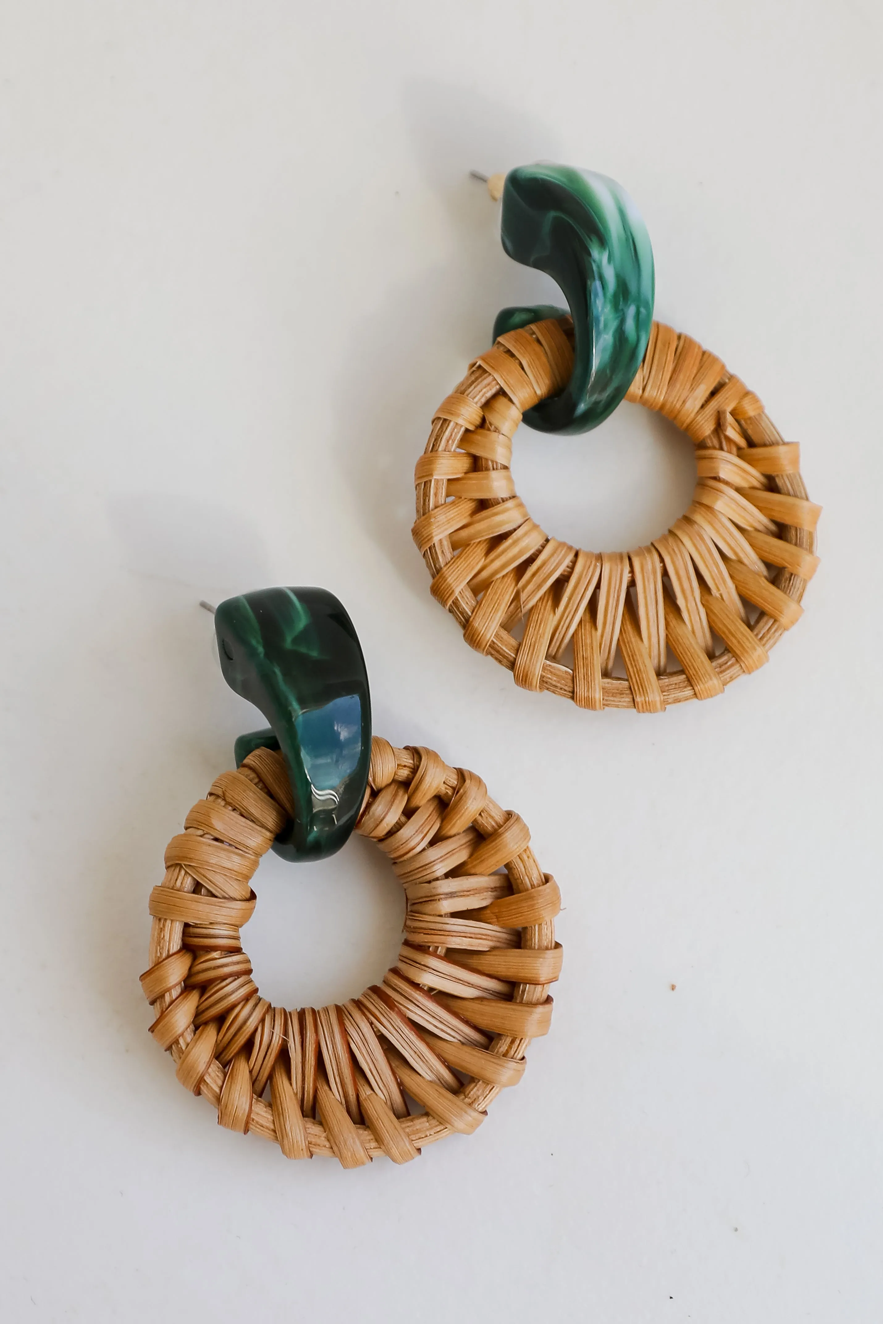 FINAL SALE - Angela Natural Straw Statement Earrings