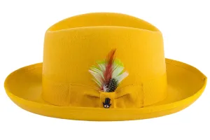 Gold 100 % Wool Australian Fur Felt Godfather Hat