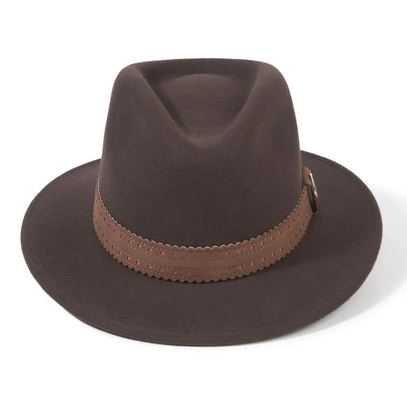 Hicks & Brown x Fairfax & Favor Waveney Ladies Fedora - Dark Brown