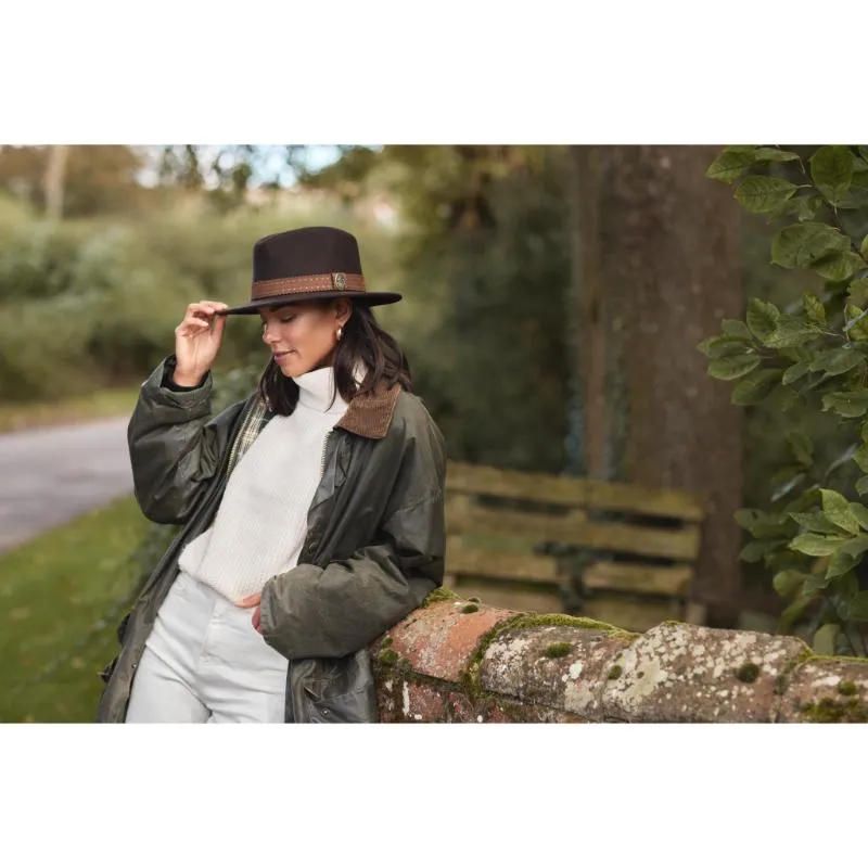 Hicks & Brown x Fairfax & Favor Waveney Ladies Fedora - Dark Brown