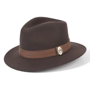Hicks & Brown x Fairfax & Favor Waveney Ladies Fedora - Dark Brown