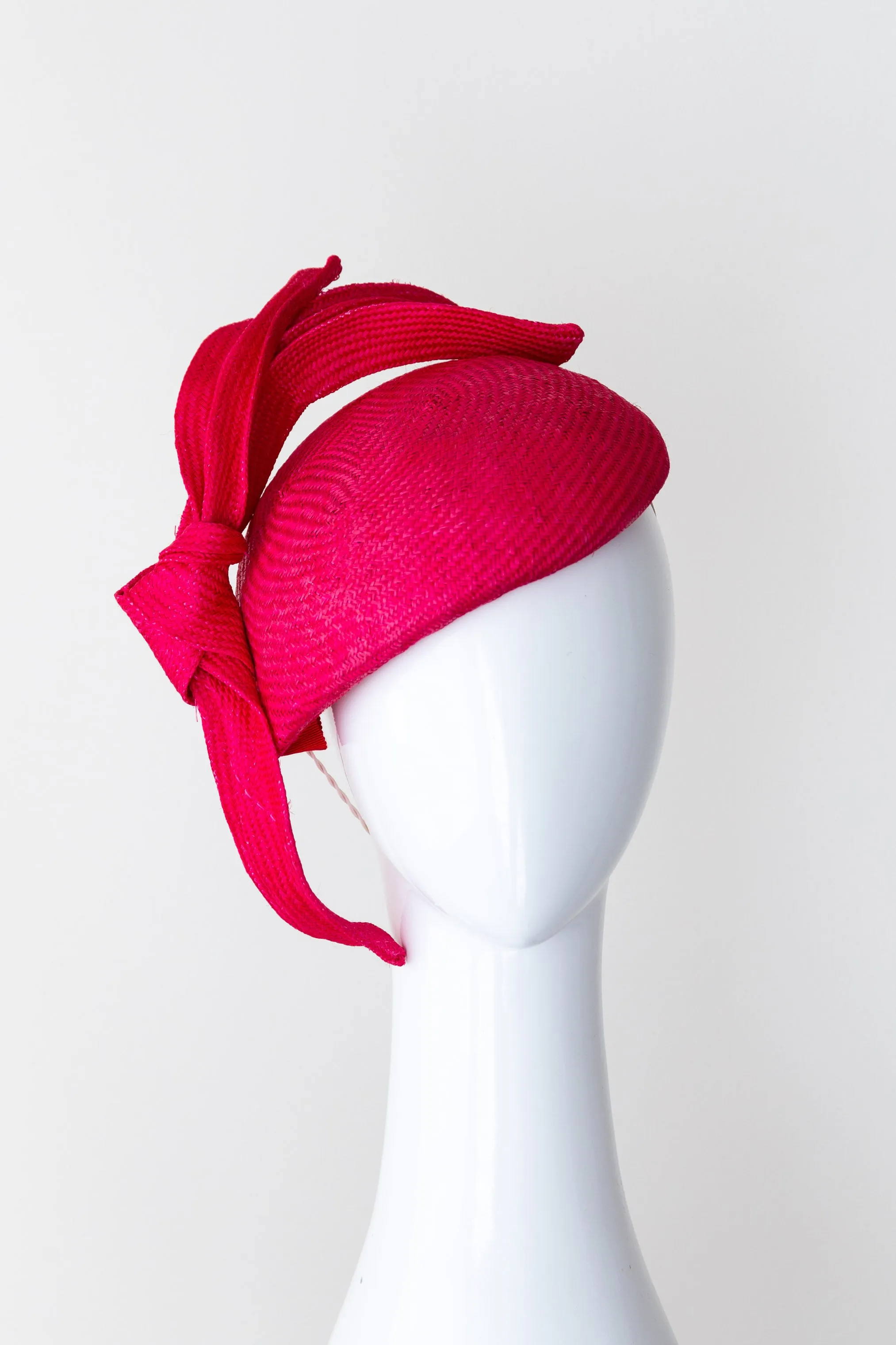 Hot Pink Double Bow Side Beret
