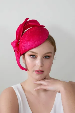 Hot Pink Double Bow Side Beret