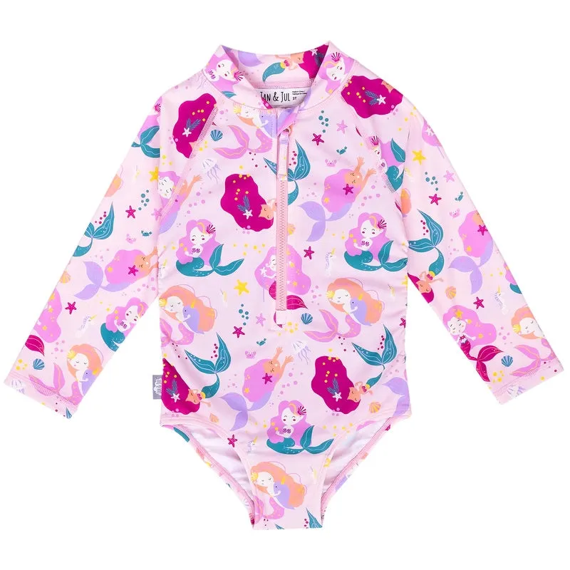 Jan & Jul 1pc UV Swimsuit - Pink Mermaid