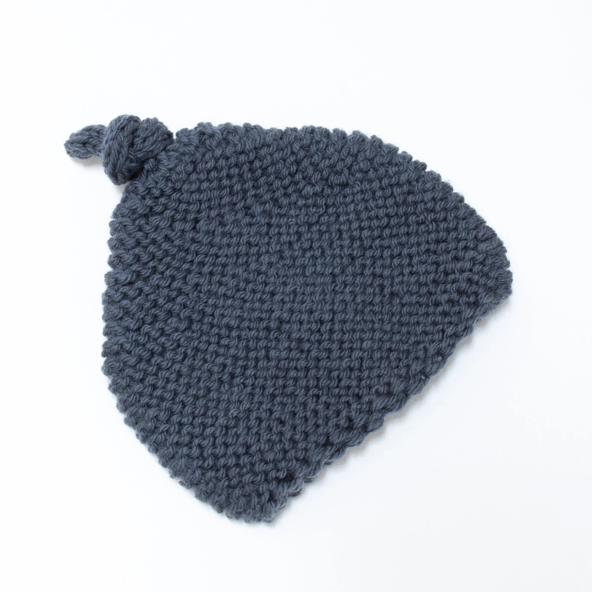 Knitted by Nana Merino Beanie - Steel