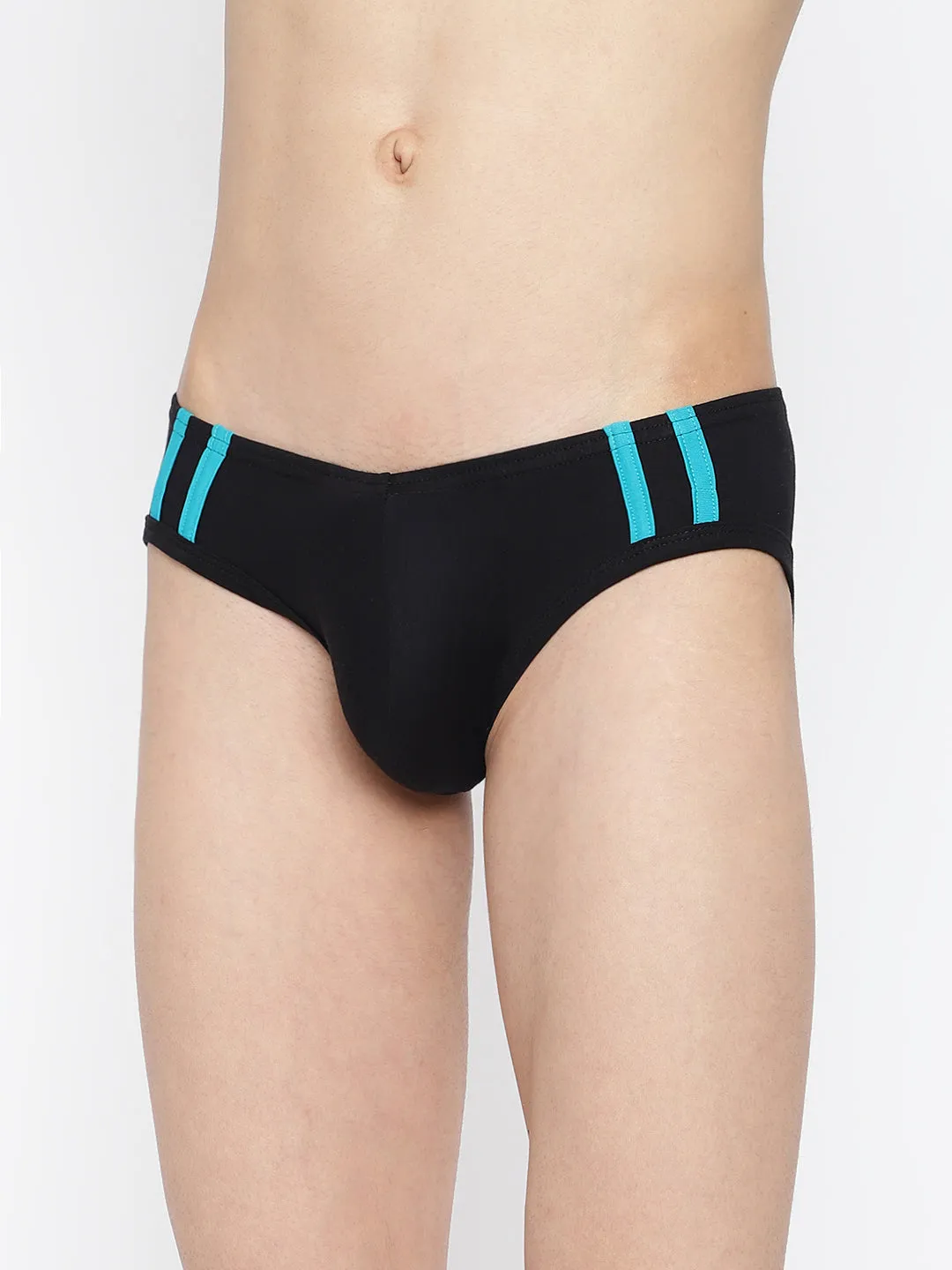 La Intimo Striped and Solid Fashion Brief (Pack of 2)