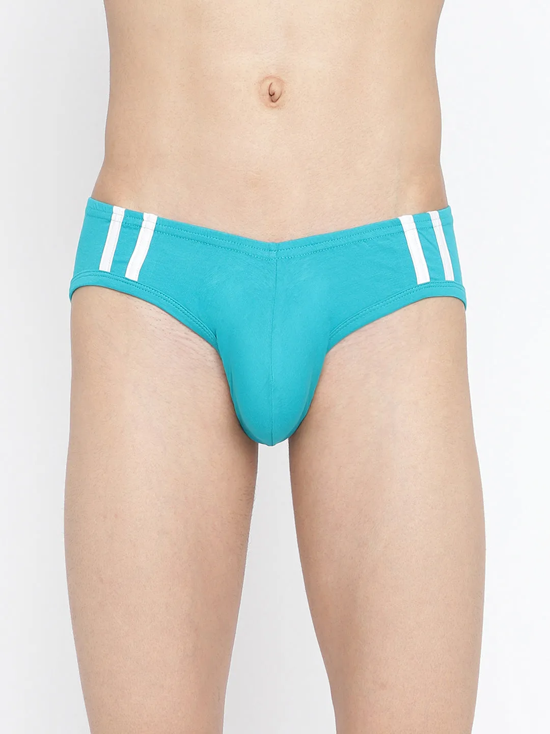 La Intimo Striped and Solid Fashion Brief (Pack of 2)