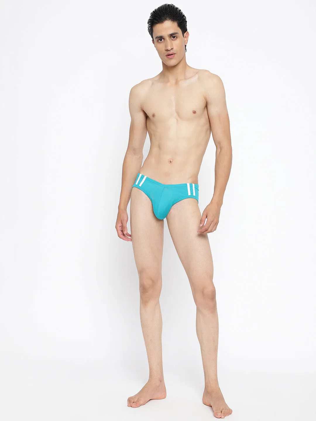 La Intimo Striped and Solid Fashion Brief (Pack of 2)