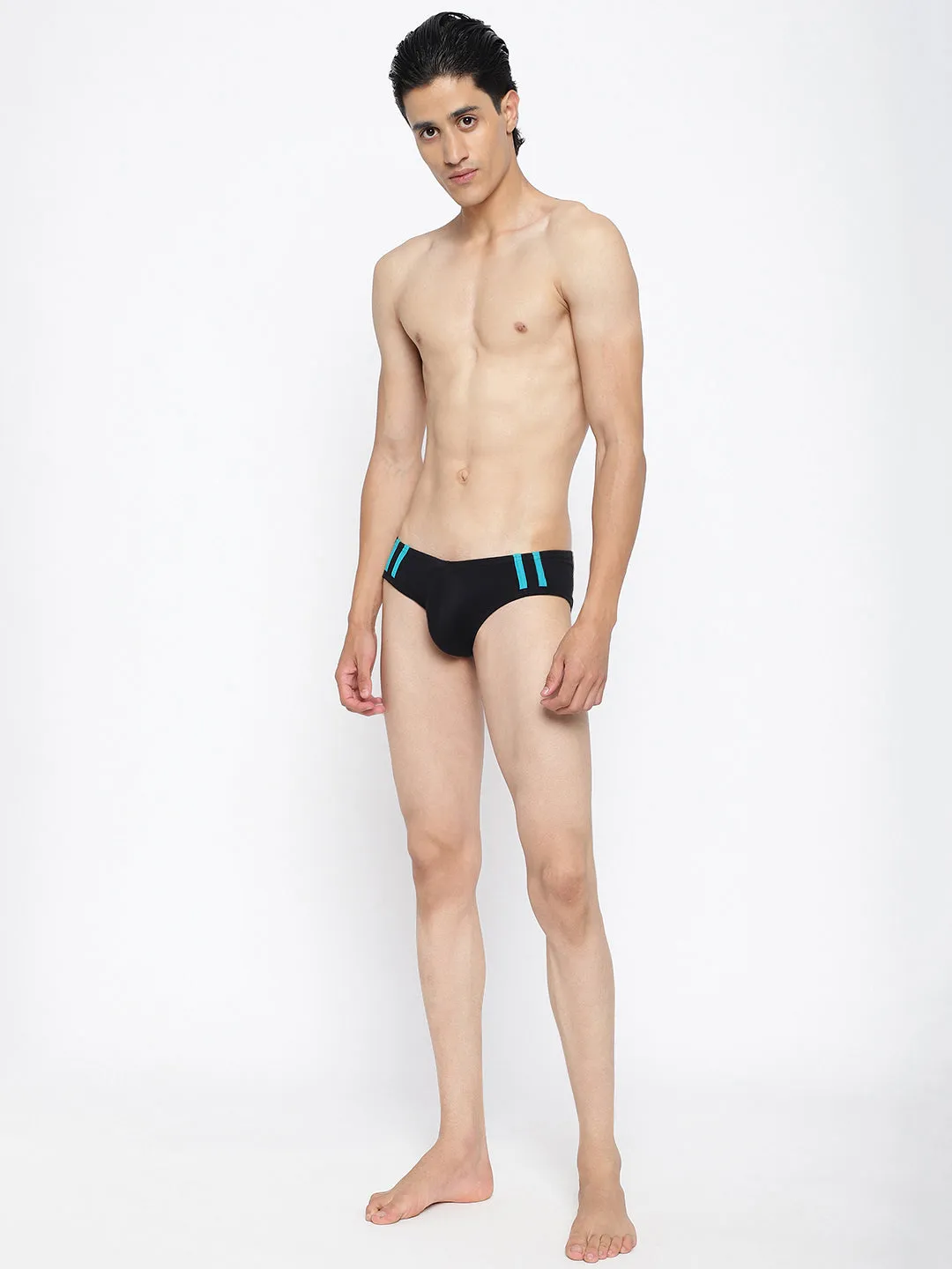 La Intimo Striped and Solid Fashion Brief (Pack of 2)