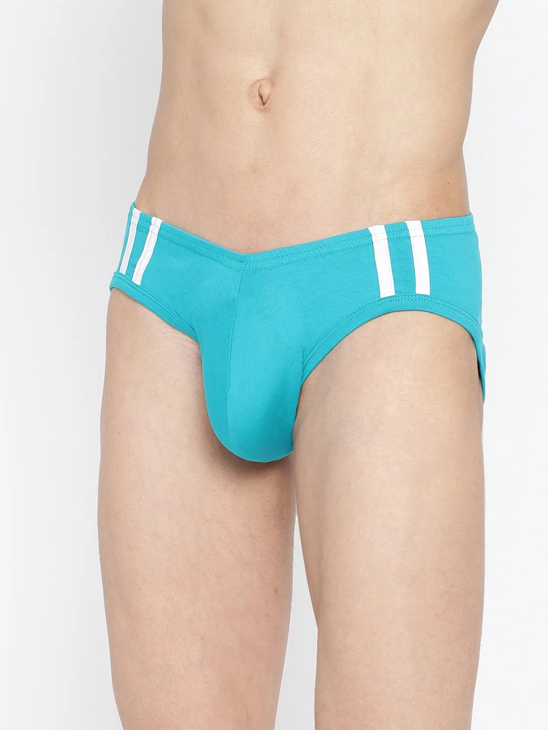 La Intimo Striped and Solid Fashion Brief (Pack of 2)