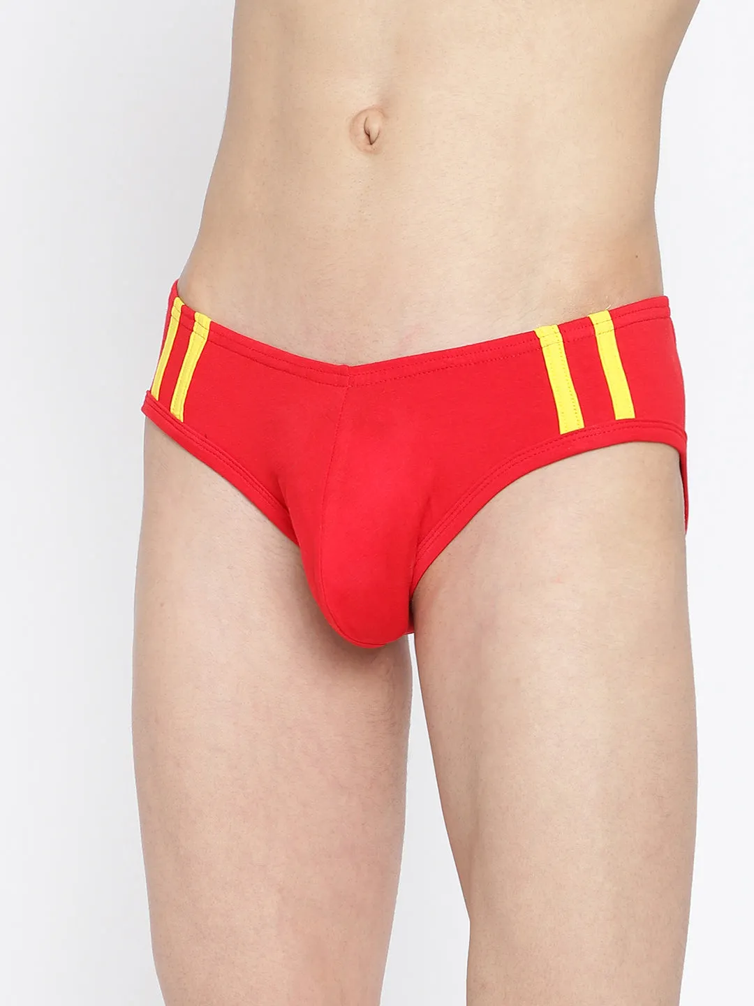 La Intimo Striped and Solid Fashion Brief (Pack of 2)