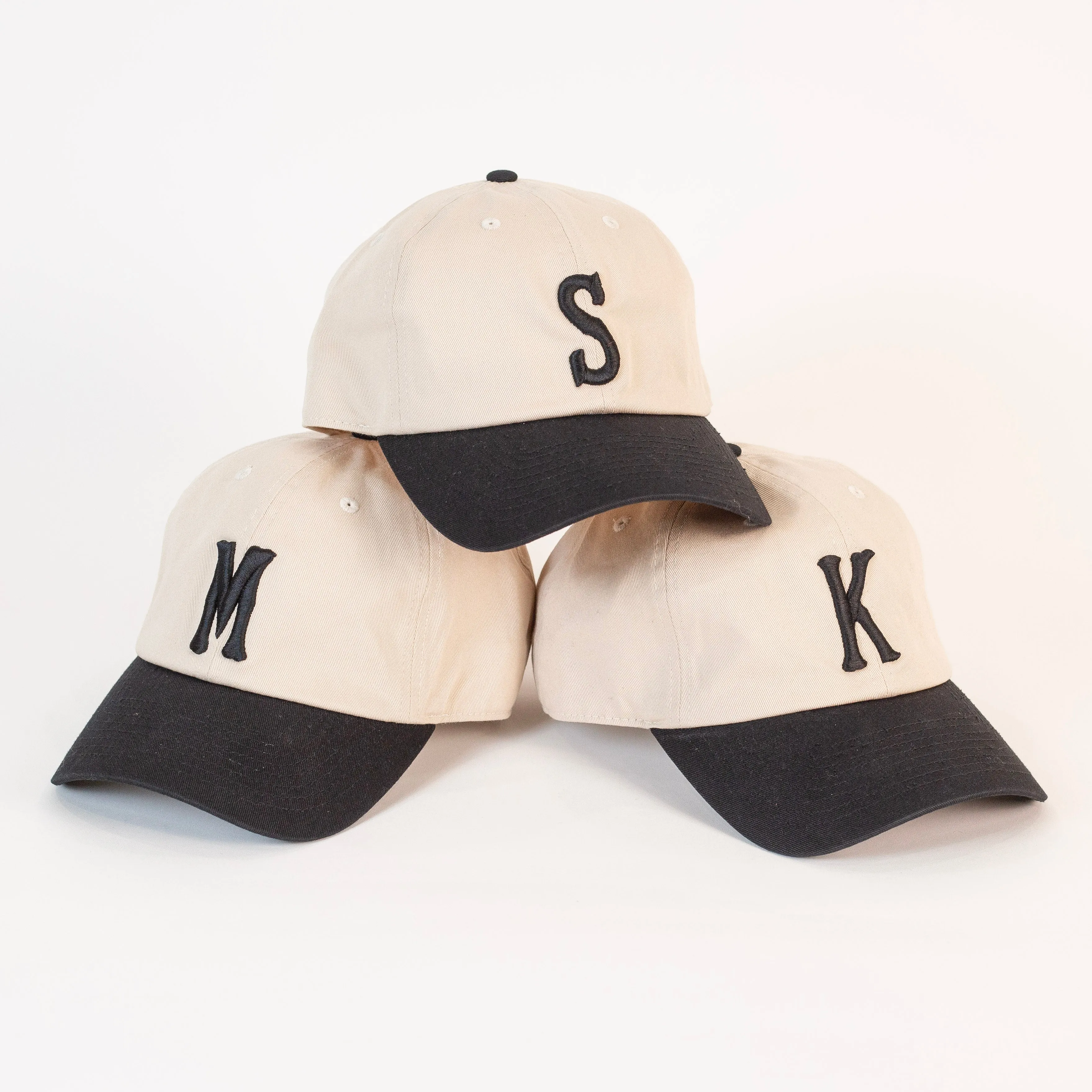 Letter Dad Hat (Cream   Black)
