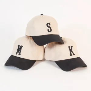 Letter Dad Hat (Cream   Black)