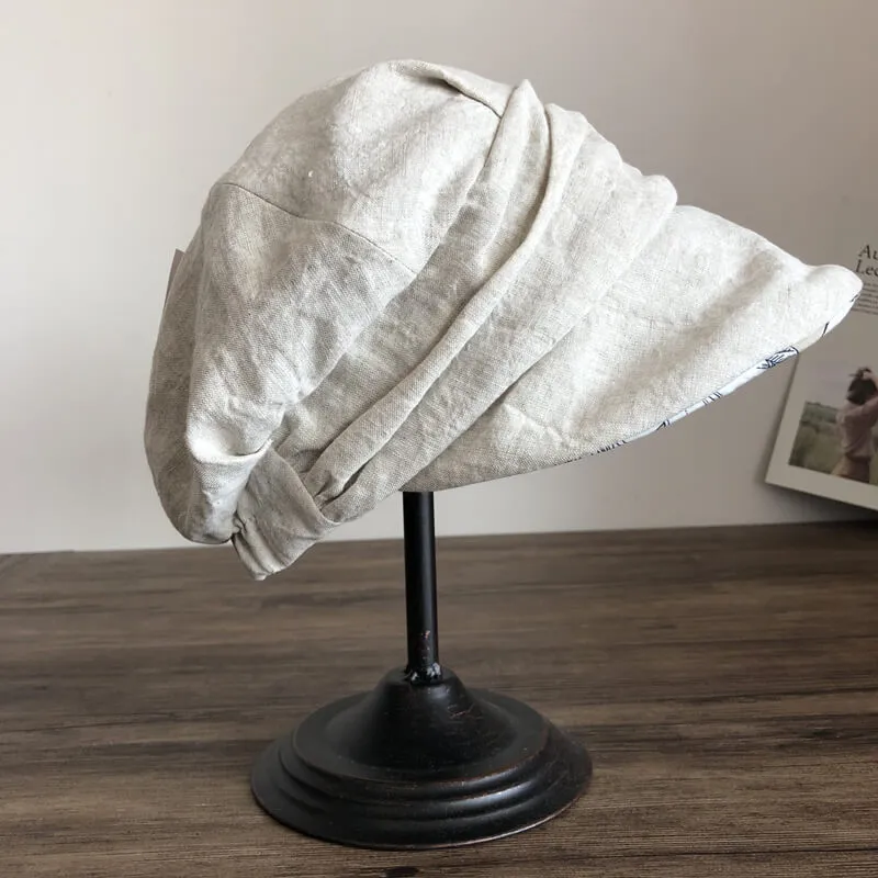 Light Weight Linen Newsboy Hat