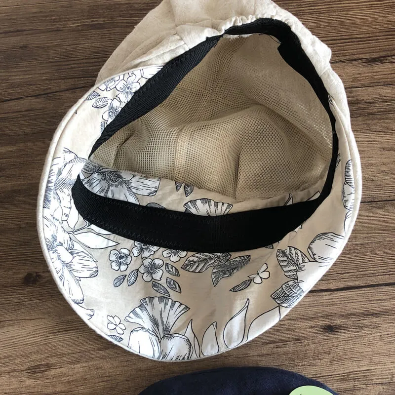Light Weight Linen Newsboy Hat