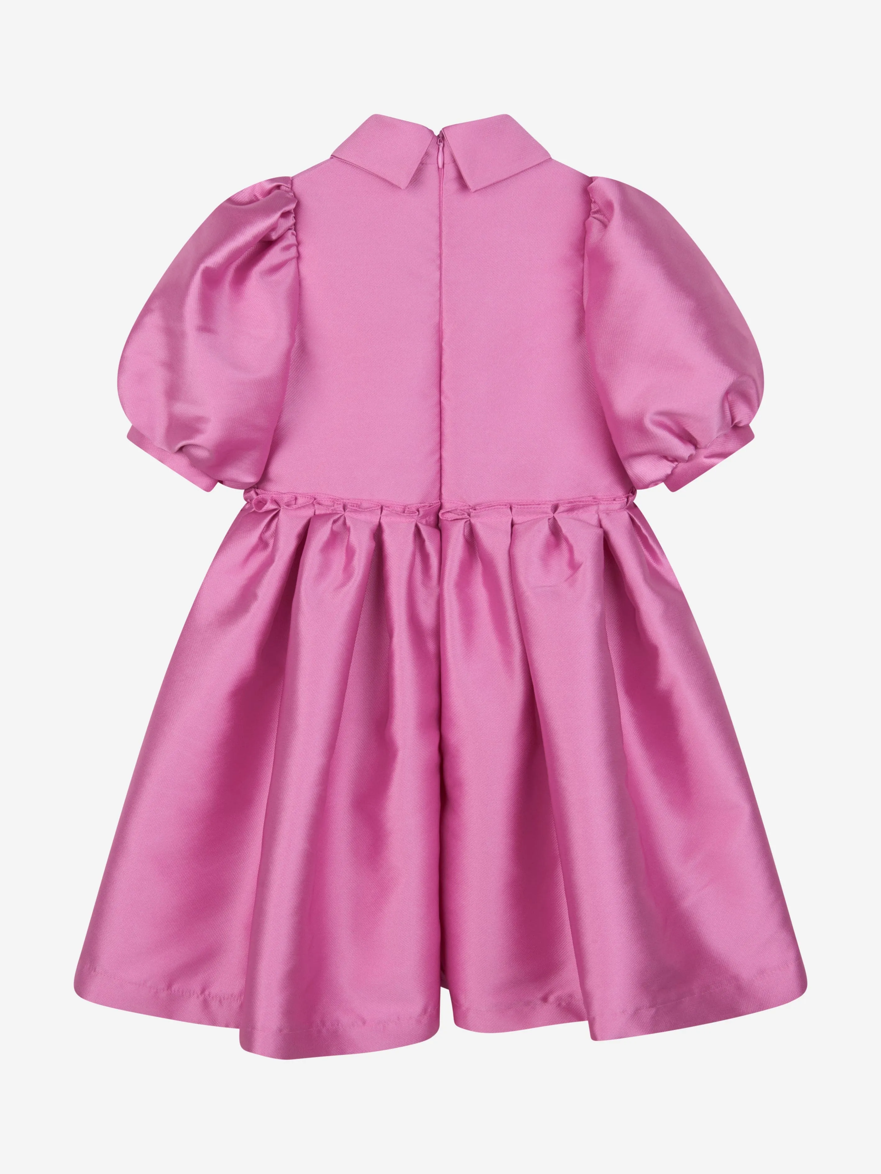 Mama Luma Girls Elegant Brooch Dress in Pink
