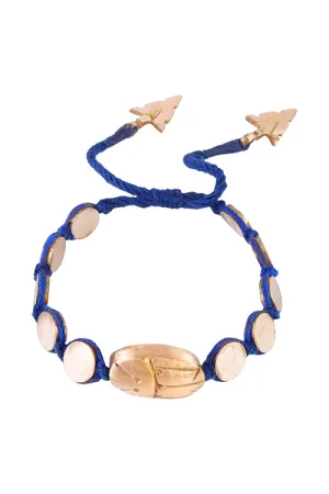 Mayabazaar 'Statement' Handknotted Scarab Bracelet